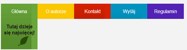 Animowane menu w jQuery